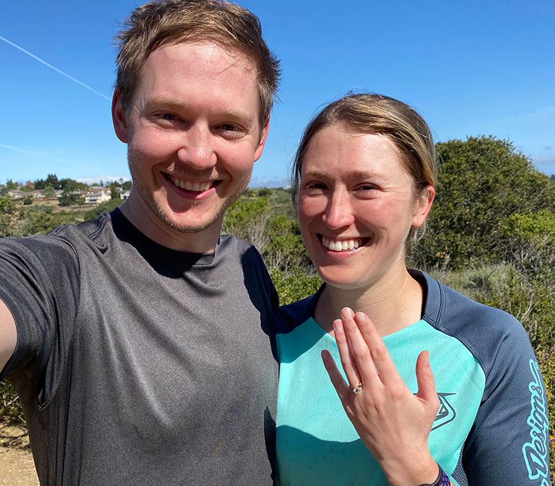 Engagement at Waterdog Park in Belmont